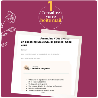 Récupérez votre bon cadeau